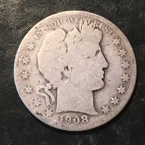 1908年-O バーバーハーフドル-高品質スキャン #k754-