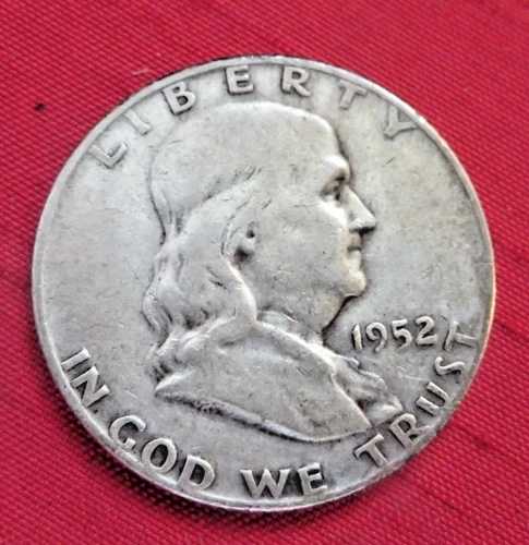 1952年 D フランクリンハーフダラー 90%銀 50セント アメリカ合衆国 デンバー造幣局