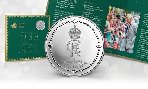 チャールズ3世陛下のロイヤルサイファー 2023 カナダ .9999 銀貨 5ドル