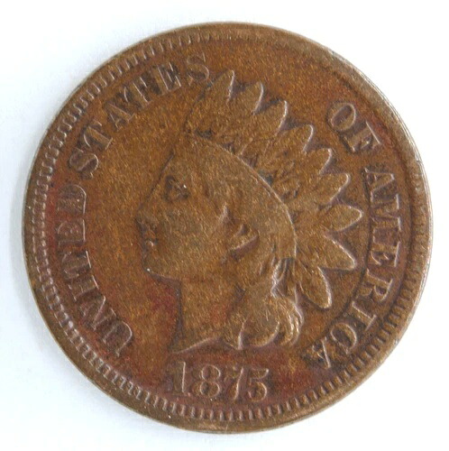 アメリカ合衆国 1875年 インディアンヘッド ペニー 1セント フィラデルフィア造幣局コイン