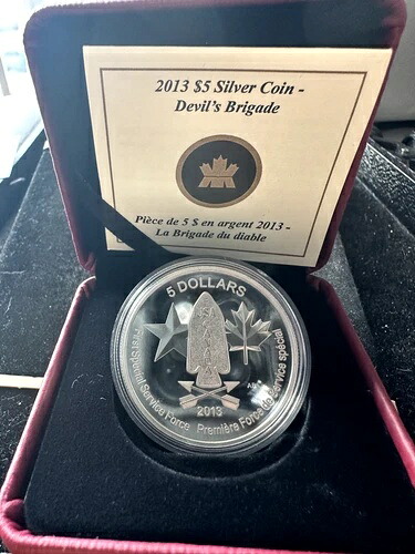2013 デビルズ・ブリゲード、RCM プルーフ シルバー 5 ドルコイン 99.99 銀貨 0.74 オンス