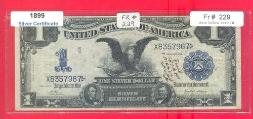 ~~ 1899 ~~ $1.00 \u003d\u003d シルバー証明書 \u003d 8357967 \u003d と \u003d\u003d 送料無料