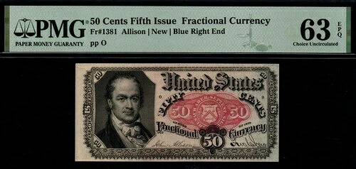 50 セント第 5 発行 William H. Crawford 認定の分数通貨!