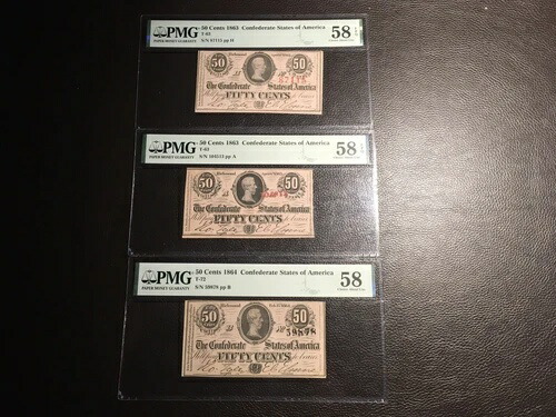 3 .50 南軍通貨 オールチョイス AU 2 58EPQ 1 58 以前マウントされたPMG