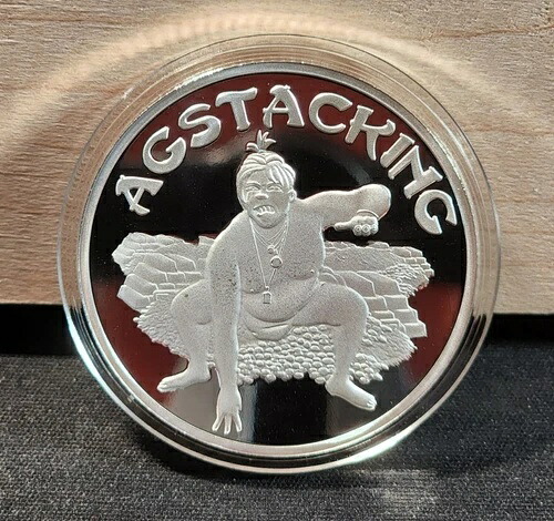 Agstacking IG Sumo レスラー 1オンス0.999 シルバー ラウンド 発売初期レア-