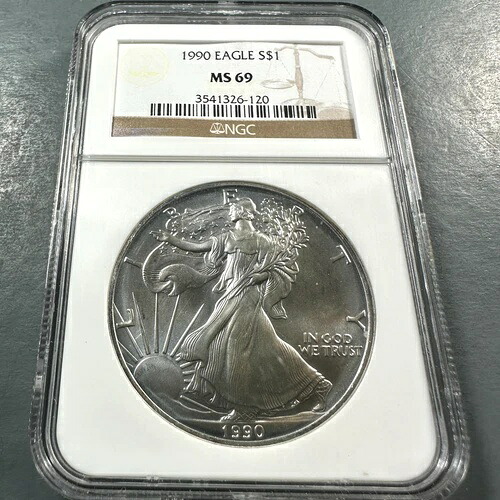 1990年 シルバーイーグル NGC MS69 (86645)