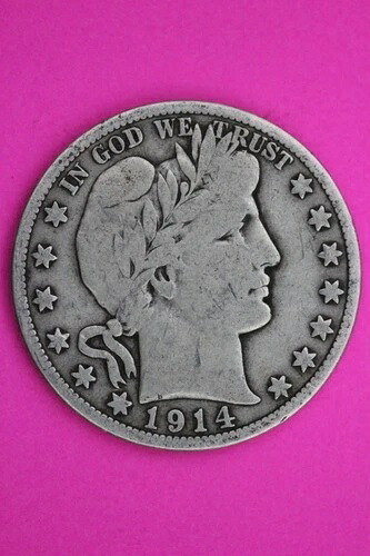 1914年 S バーバー リバティ シルバー ハーフドル 正規品 本物 2334