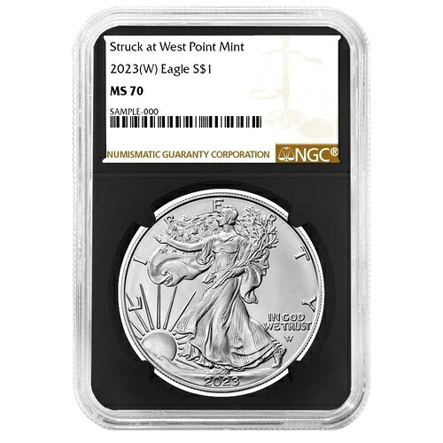 2023年 (W) 1ドル アメリカン シルバー イーグル NGC MS70 ブラウン ラベル レトロ コア 39,325円