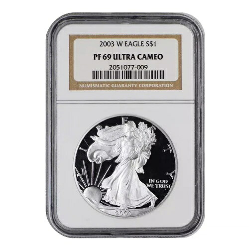 2003-W アメリカンシルバーイーグル NGC PF-69 ウルトラカメオ-