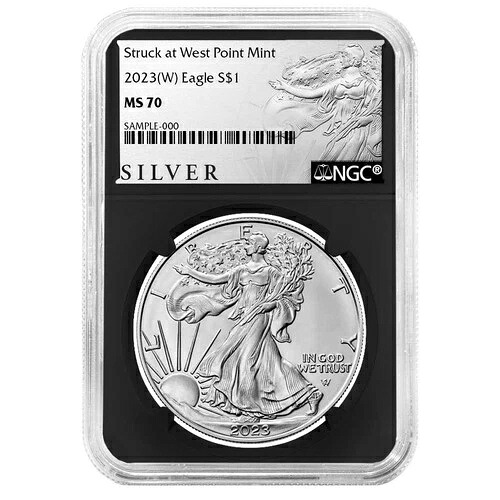 2023年 (W) $1 1オンス アメリカンシルバーイーグル NGC MS70 ALSラベル レトロコア