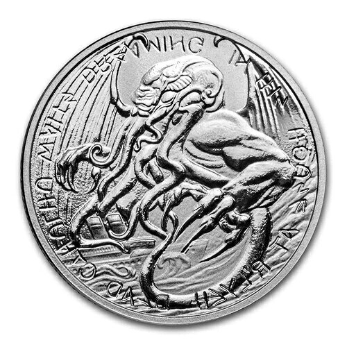 2021年トケラウ 1オンス 2ドル銀貨 グレート・オールド・ワン：クトゥルフコイン