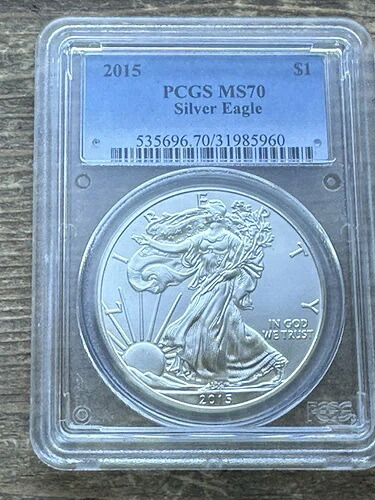 2015年 シルバーイーグル PCGS MS70。
