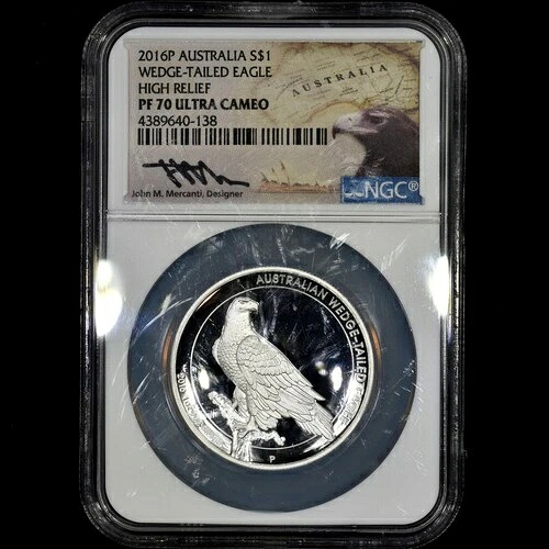 2016 P 1オンス シルバーコイン ? NGC PF-70 ? ウェッジテールイーグル ハイレリーフ マーカンティ $1