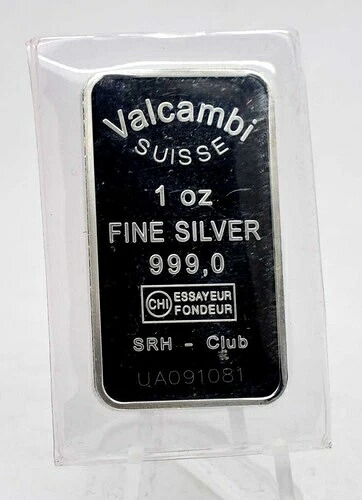 1オンス シルバーバー Valcambi Suisse 未開封