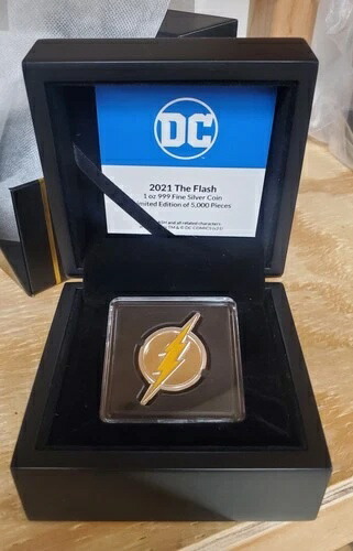 2021年 ニウエ DCコミックス THE FLASH エンブレムロゴ 1オンス シルバーコイン