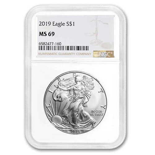 2019年アメリカンシルバーイーグル MS-69 NGC