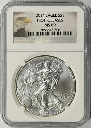 2014年 アメリカン シルバー イーグル $1 NGC MS70 ハクトウワシ ラベル