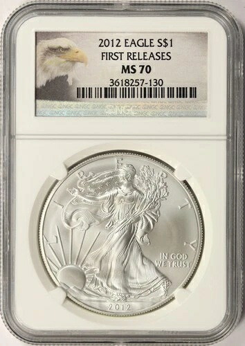 2012年 アメリカン シルバー イーグル $1 NGC MS70 ファーストリリース