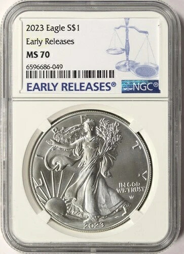 2023年アメリカンシルバーイーグル $1 NGC MS70 早期リリース