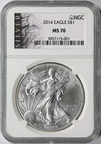 2014年 1ドル アメリカン シルバー イーグル NGC MS70