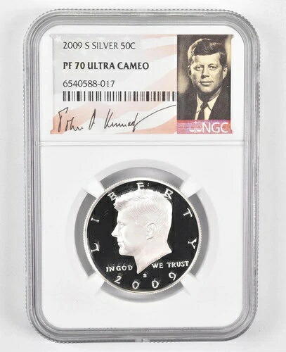 2009-S シルバー ケネディ プルーフ ハーフダラー NGC PF70 ウルトラカメオ