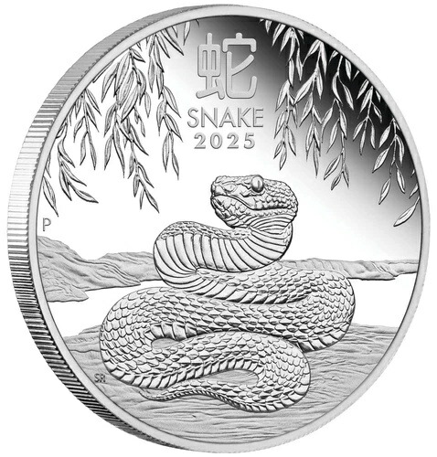 2025年 オーストラリア プルーフ 蛇年 1オンス 銀貨 1ドル シリーズ3