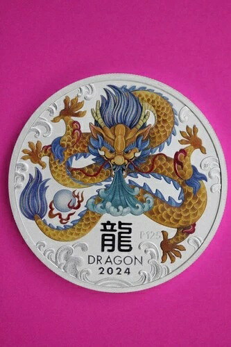 2024年 龍年 オーストラリア 1ドル 1オンス 銀貨 1878年製 本物保証