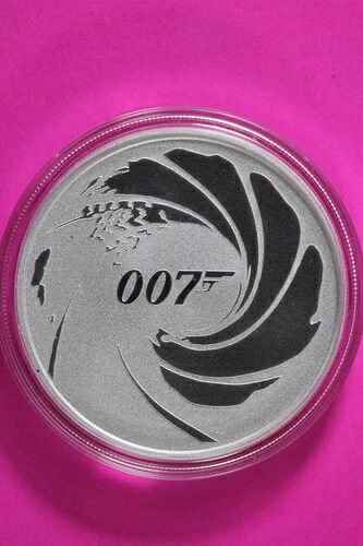 2020年ツバル ジェームズ・ボンド oo7 1オンス .999 純銀コイン ミントカプセル C213
