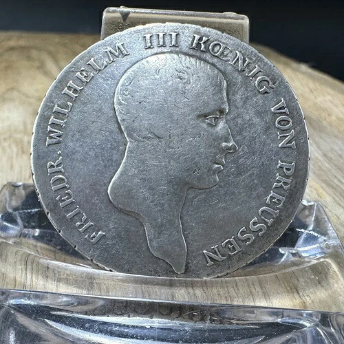 1814年 プロイセン、帝国ターラー、プロイセン国王フリードリヒ・ヴィルヘルム3世、銀貨