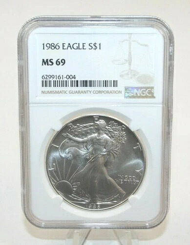 NGC 1986 MS69 $1 シルバーイーグル [091WEJ]