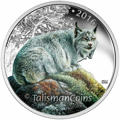 カナダ 2016 コマンディング カナディアン LYNX マジェスティック アニマルズ $20 純銀 PRF in OGP
