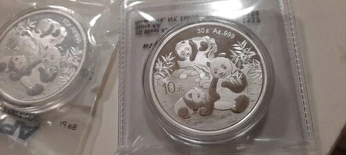 2025年 中国 30グラム シルバーパンダ BU（カプセル入り）