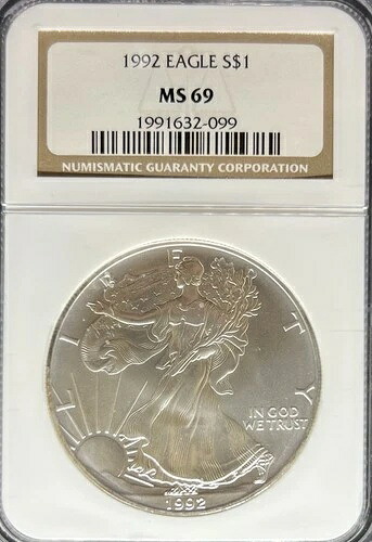 1992年 シルバーイーグル MS69 NGC (#PA1991632099)