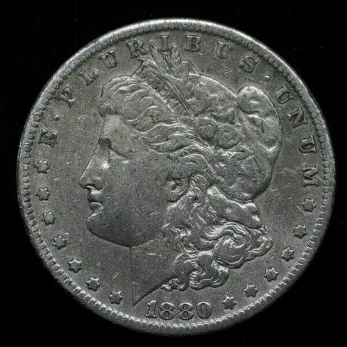 1880年サンフランシスコの美しい自由の女神像、モルガン銀貨1枚 C1014 40,040円