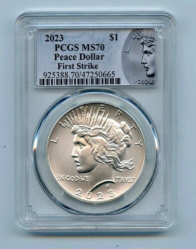 2023年 シルバーピースダラー $1 PCGS MS70 ファーストストライク *説明を読む*