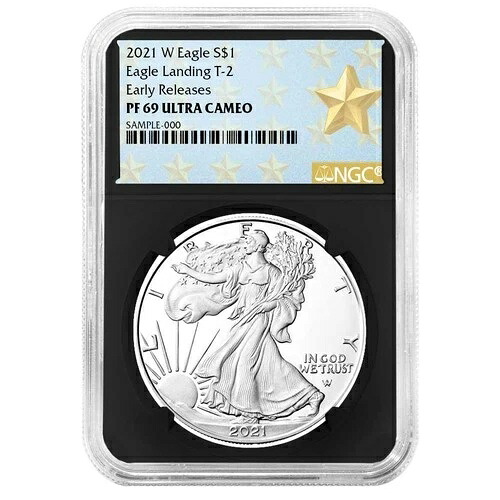 2021-W $1 1オンス T2 プルーフ アメリカンシルバーイーグル NGC PF69UC ER ウェストポイントスター
