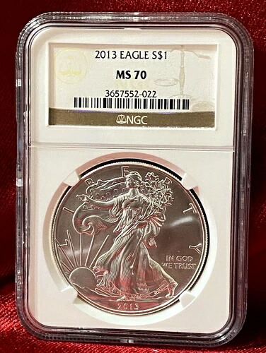 2013年 1ドル アメリカン シルバー イーグル NGC MS70 ブラウンラベル (S16) 40,755円