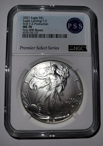 2021 シルバーイーグル NGC MS70 初回生産 T-2 初回400箱 PSSラベル 41,470円