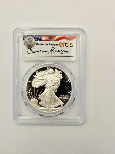 2021 W プルーフ シルバー イーグル PCGS PR69 DCAM キャメロン・レーガン サイン入り レガシーシリーズ T2