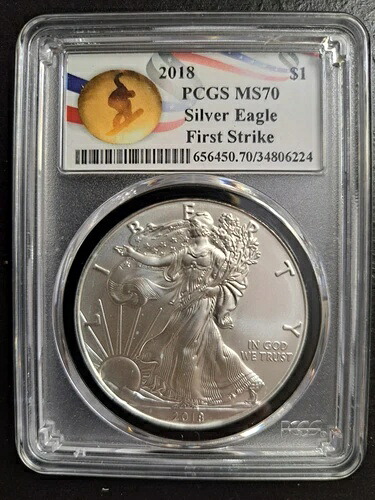2018 アメリカン シルバーイーグル PCGS MS70 ファーストストライク オリンピック スノーボード