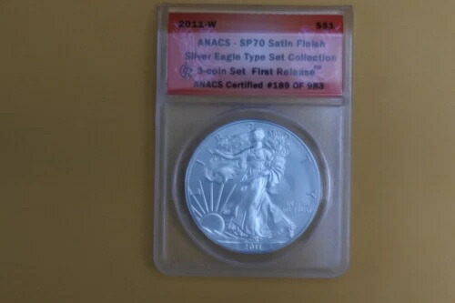 2011-W バーニッシュドシルバーイーグル - SP70 ANACS 初リリース