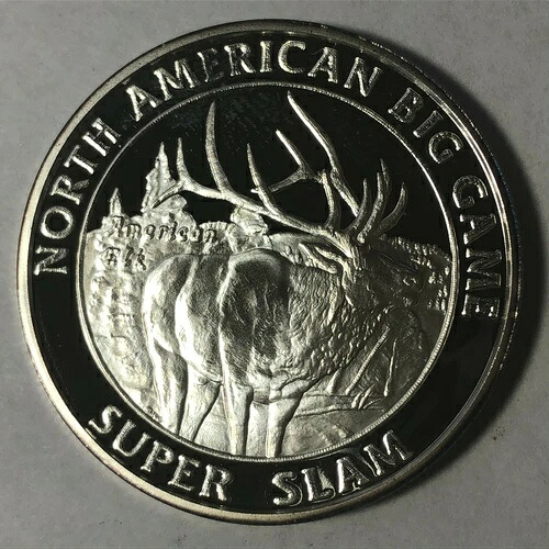 アメリカンエルク ノースアメリカンハンティングクラブ 1オンス .999 シルバーラウンド #SR102