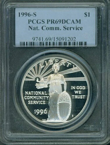 1996-S ナショナル・コミュニティ・サービス NCS シルバー PCGS PR69 PF69 41,470円