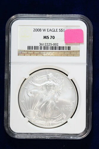 2008-W シルバーイーグル NGC MS 70 49JR