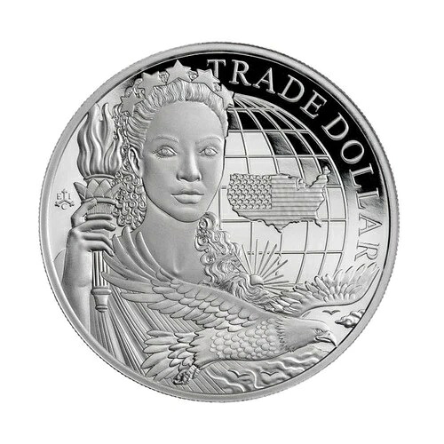 2023年 英国 1ポンド セントヘレナ銀貨 現代米国貿易プルーフドル .999 1オンス