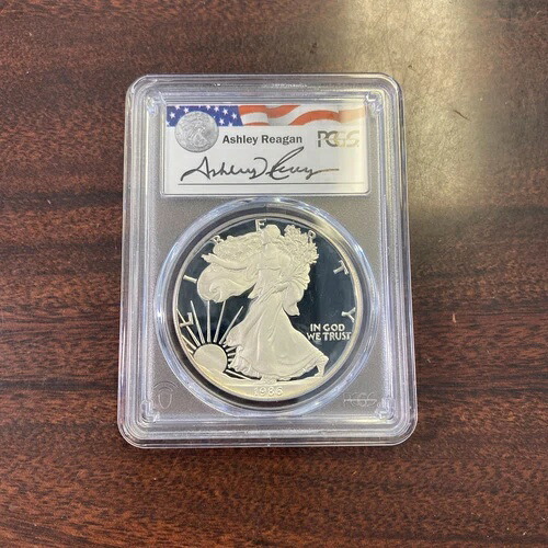 1986-S シルバーイーグル $1 PR 69 DCAM PCGS アシュリー・レーガン レガシーシリーズ シグネチャー