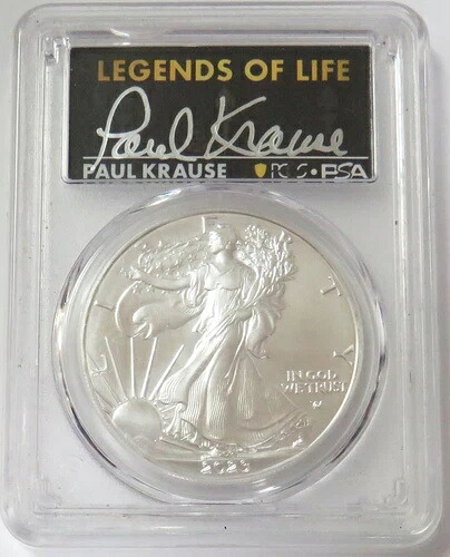 2023年 アメリカン シルバー イーグル $1 クラウス サイン入り 1オンス PCGS MS 70 ファーストストライク