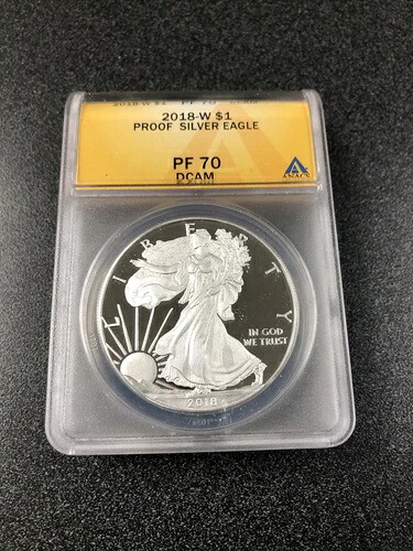2018年 Wプルーフ アメリカンシルバーイーグルドル PF 70 DCAM ANACS