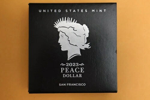 2023-S PEACE シルバー プルーフ ドル（米国造幣局発行ボックスと品質証明書付き）