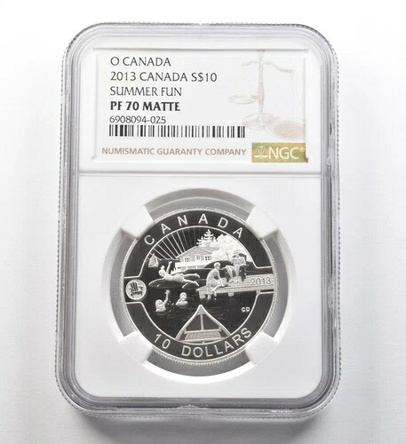 2013年 カナダ 10ドル銀貨 O カナダ サマーファン PF70 マット NGC *8237